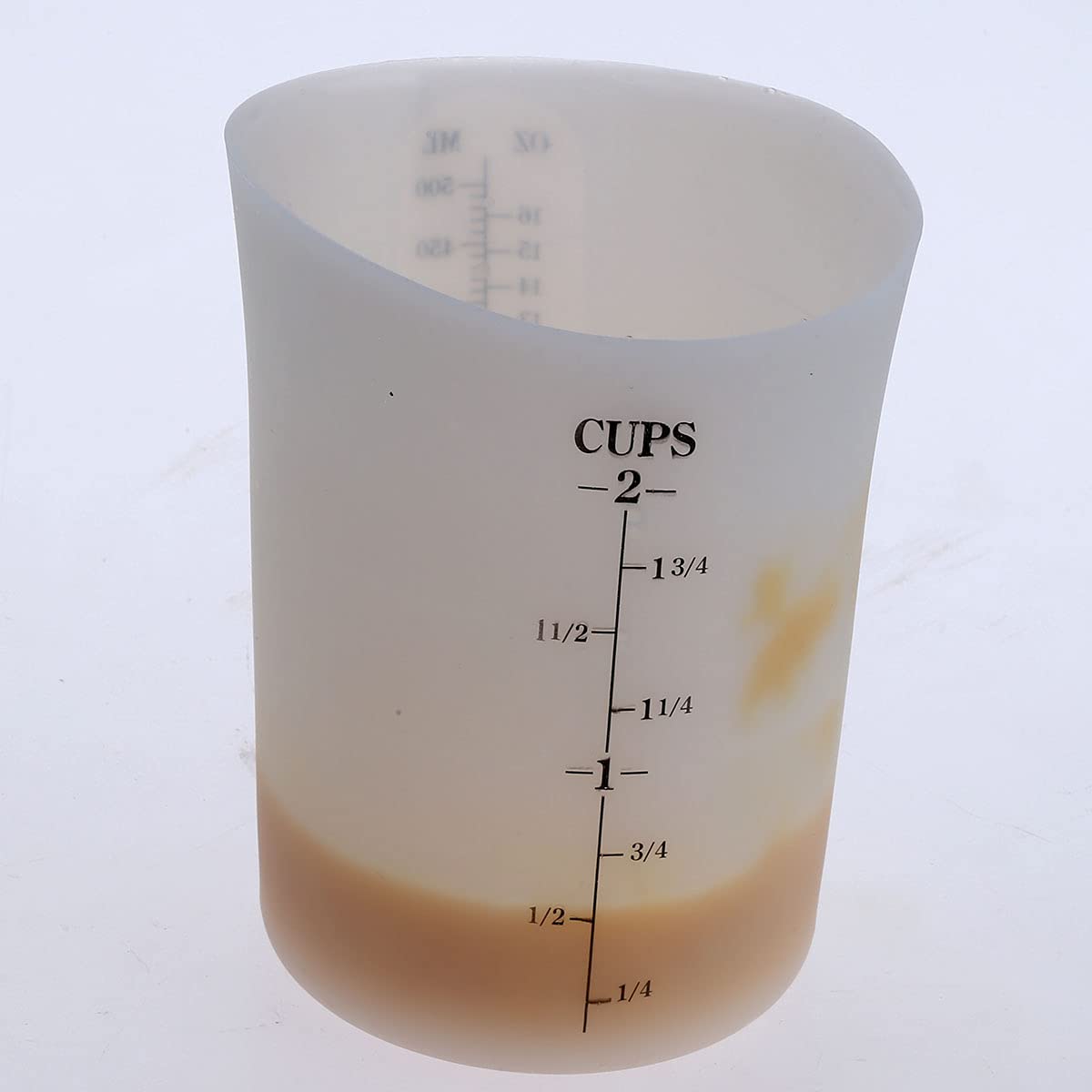 Szxc Silicone Flexible Nestable Measuring Cups Set For Epoxy Resin, Butter, Chocolate - 4 Cup + 2 Cup + 1 Cup - Melt Stir Squeez