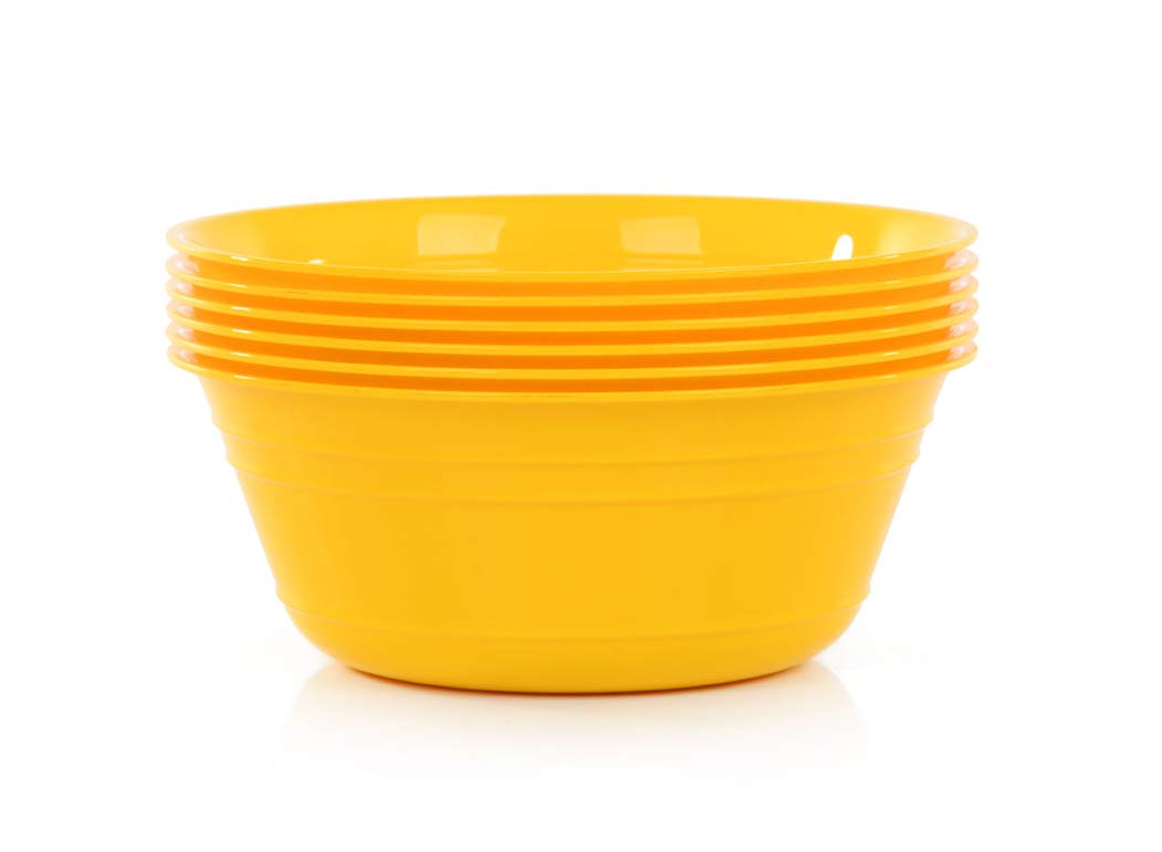 Mintra Home Snack Bowls (Medium 6Pk (1.8L), Yellow)