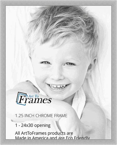 ArtToFrames 24x30 inch Chrome Stainless Steel Picture Frame, WOMFRBW26966-24x30