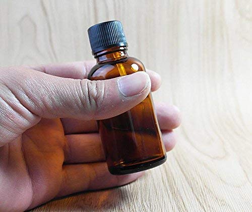 6Pcs Amber Glass Essential Oil Bottles With Orifice Reducer And Black Cap Empty Cosmetic Perfume Aromatherapy Storage Container