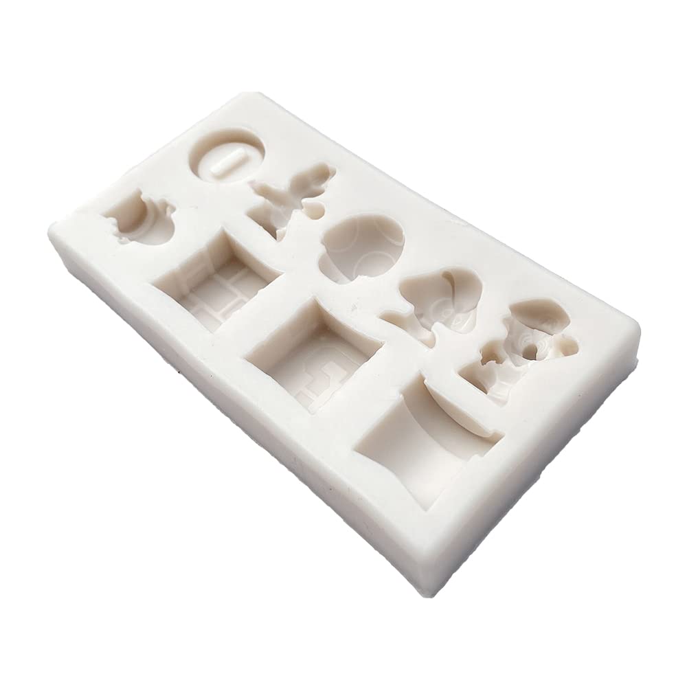Guratapa 9 Hole Suitable For Super Mario Yoshi Dragon Mushroom Gold Coins Silicone Molds For Diy Fondant Candy Making Chocolate