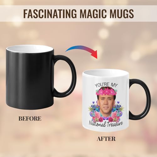 SCSF Youre My National Treasure Morphing Coffee Mugs Heat Reveal Color Change Mug Christmas Mug For Men11 Ounces