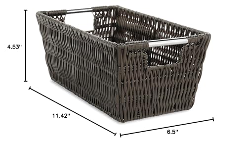Whitmor Rattique Small Shelf Tote Espresso