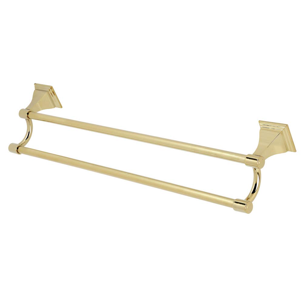 Kingston Brass BAH6123PB Monarch 24-Inch Dual Towel Bar  Polished Brass