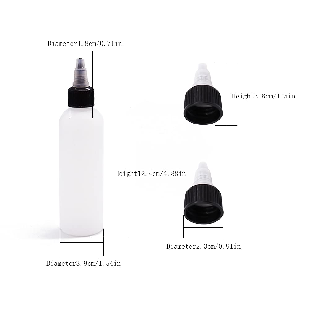 Uyuxxu 20 Pack 4Oz Boston Squeeze Bottles,Clear Dispensing Bottles With Twist Top Cap,Plastic Squeeze Bottles For Crafts,Kitchen