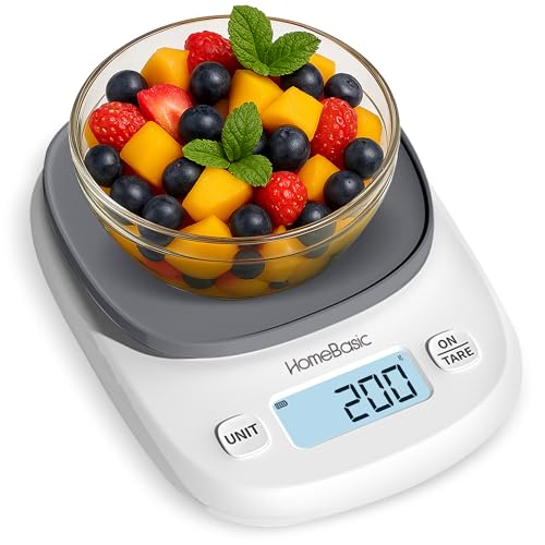 Homebasic Digital Kitchen Weighing Scale 5Kg, High-Precision 1G Accuracy | Lcd Display, Tare Function, Multi-Units (G, Oz, Lb, M