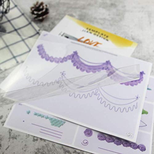 Kddom 23 Sheets/Set Cake Decorating Practice Board Cream Decorating Drawings