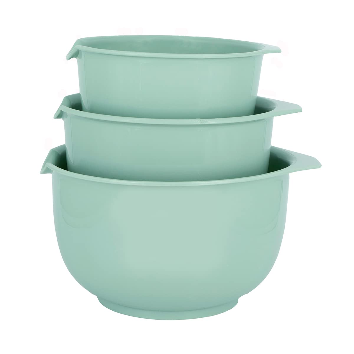 Glad Mixing Bowls With Pour Spout, Set Of 3 | Nesting Design Saves Space | Non-Slip, Bpa Free, Dishwasher Safe Plastic | Kitchen