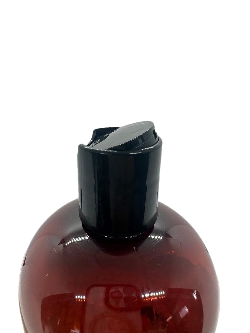 Caribbean Coastal Delights 16 Oz Amber Plastic Bottle With Black Disc Cap - 2 Pack - Bpa-Free And Break-Resistant - Perfect For