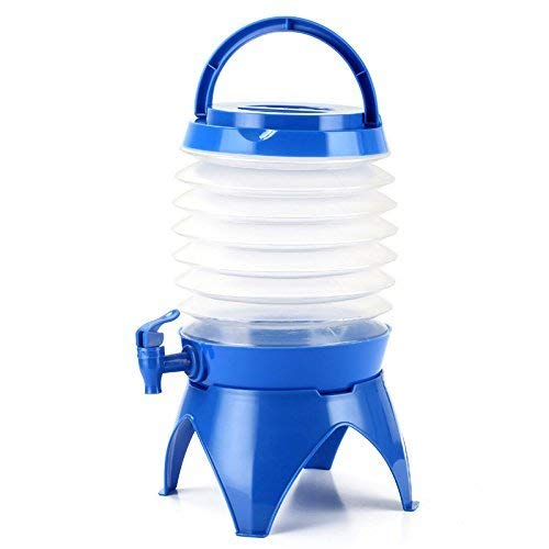 Glive (Label) 5.5 Litter Collapsible Water Drinks Container Water Dispenser With Tap For Outdoor Camping Picnic