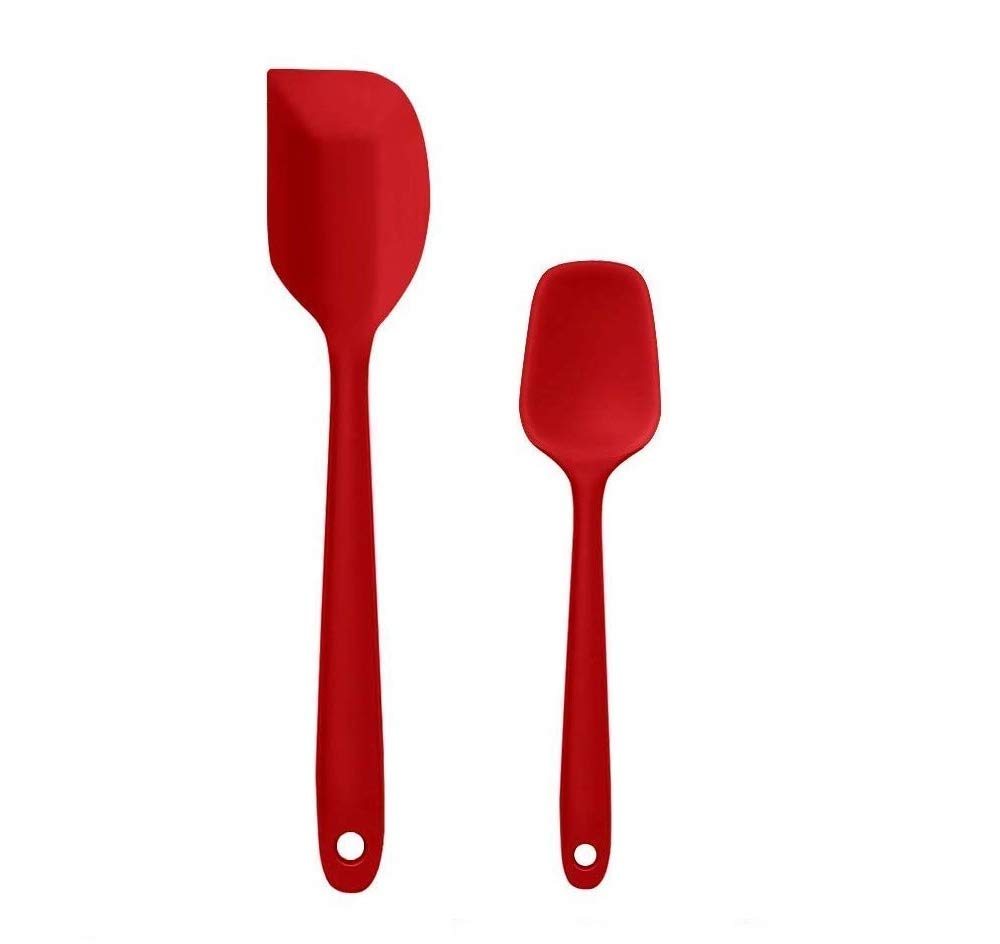 Spatlus Silicone Spatulas,Heat Resistant NonStick Flexible Rubber Scrapers Bakeware Tool Essential Cooking Gadget Spatula Big 2