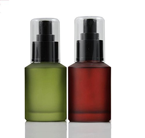 Upstore 1Pcs Empty Refill Frosted Glass Cream Lotion Pump Bottle Jars Makeup Emulsion Toiletries Liquid Storage Container With C