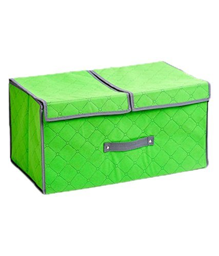 Styleys Storage Box Charcoal Fabric Foldable Basket Cube Organizer Bin Box Container Drawer With Lid  Gray For Office Nursery B