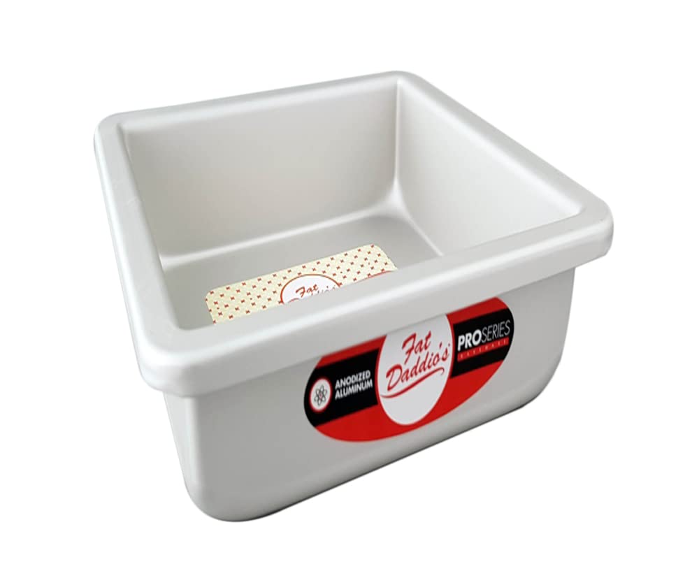 Fat Daddio'S Anodized Aluminum Square Cake Pan, 8 X 4 Inch