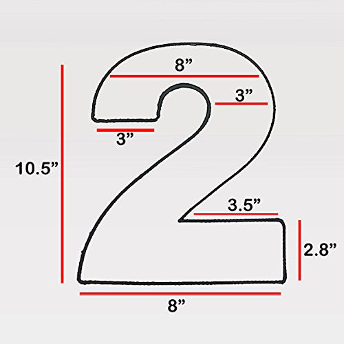 Small Number Two 2 Wedding Birthday Anniversary Cake Baking Pan / Tin 10'' X 8''