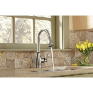 Moen 7185Srs Brantford One Handle High Arc Pulldown Kitchen Featuring Reflex Faucet, 1 Count, Spot Resist Stainless