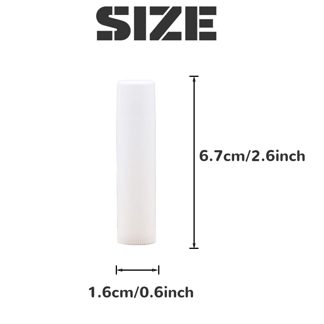 50 White Empty Lip Balm Tubes Containers By Upstore