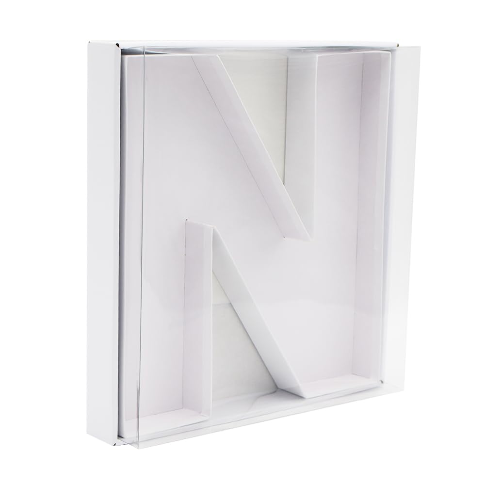 SHENGHE 12 Fillable Cardboard Letter Charcuterie Gift Cupcake Box With Cover Sweets Packaging (N)