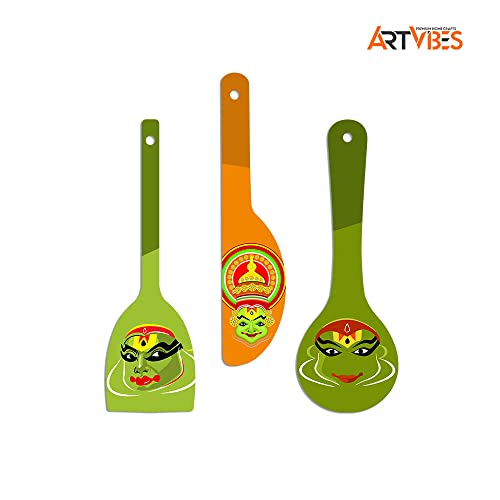 Artvibes Kathakali Wooden Wall Hanger for Home | Office | Living Room | Gift | Modern Decoration Items | Kitchen Wall Decor | Ho