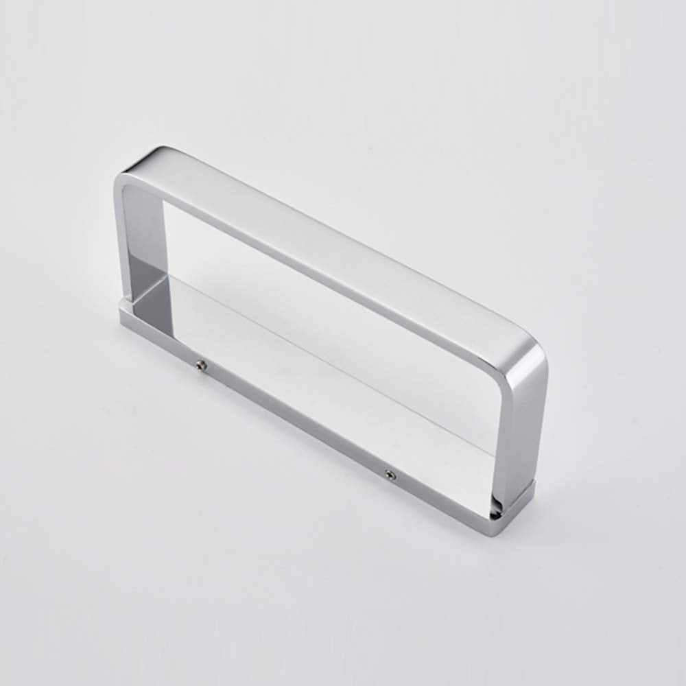 Aothphe Bathroom Towel Ring Brass Square Hand Towel Holder Wall Mounted,Polished Chrome