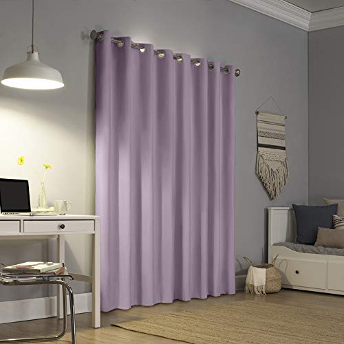 Bhoomi Impex Room Darkening Blackout Curtain Door-8 FEET, Thermal Insulated Eyelet Noise Reducing Blackout Curtains - Lavender S