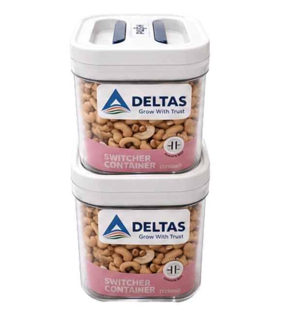 Pack Of 2 Switchers Airtight Storage Container Set 1250 Ml (White)Pid66884