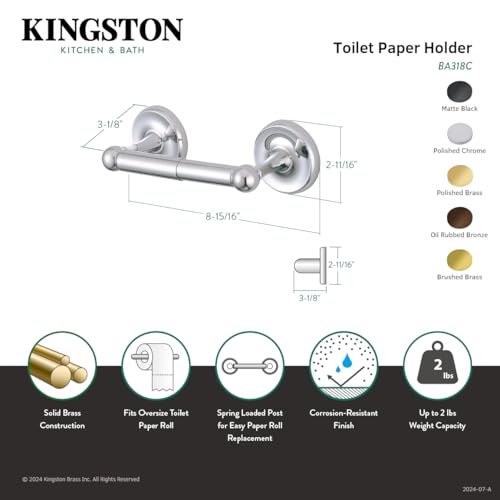 Kingston Brass BA318C Classic Toilet Paper Holder  Polished Chrome