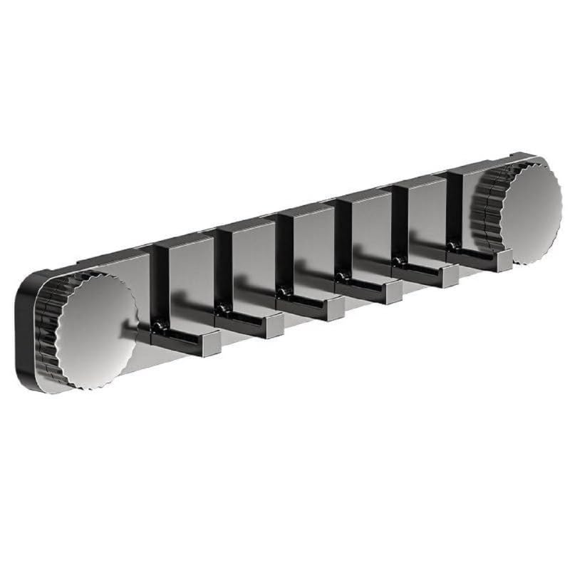 Wall Hook Rack With 5 Foldable Hooks Space Saving Wall Mounted Hanger Organizer For Clothes Keys Bags Towels And Accessories Sto
