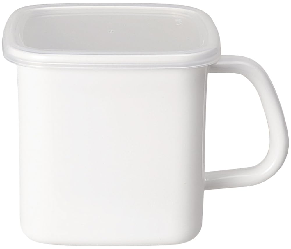 Nodahoro MS-12K White Series Storage Container, Storage Container with Handle, Square L, Seal Lid Included, Made in Japan