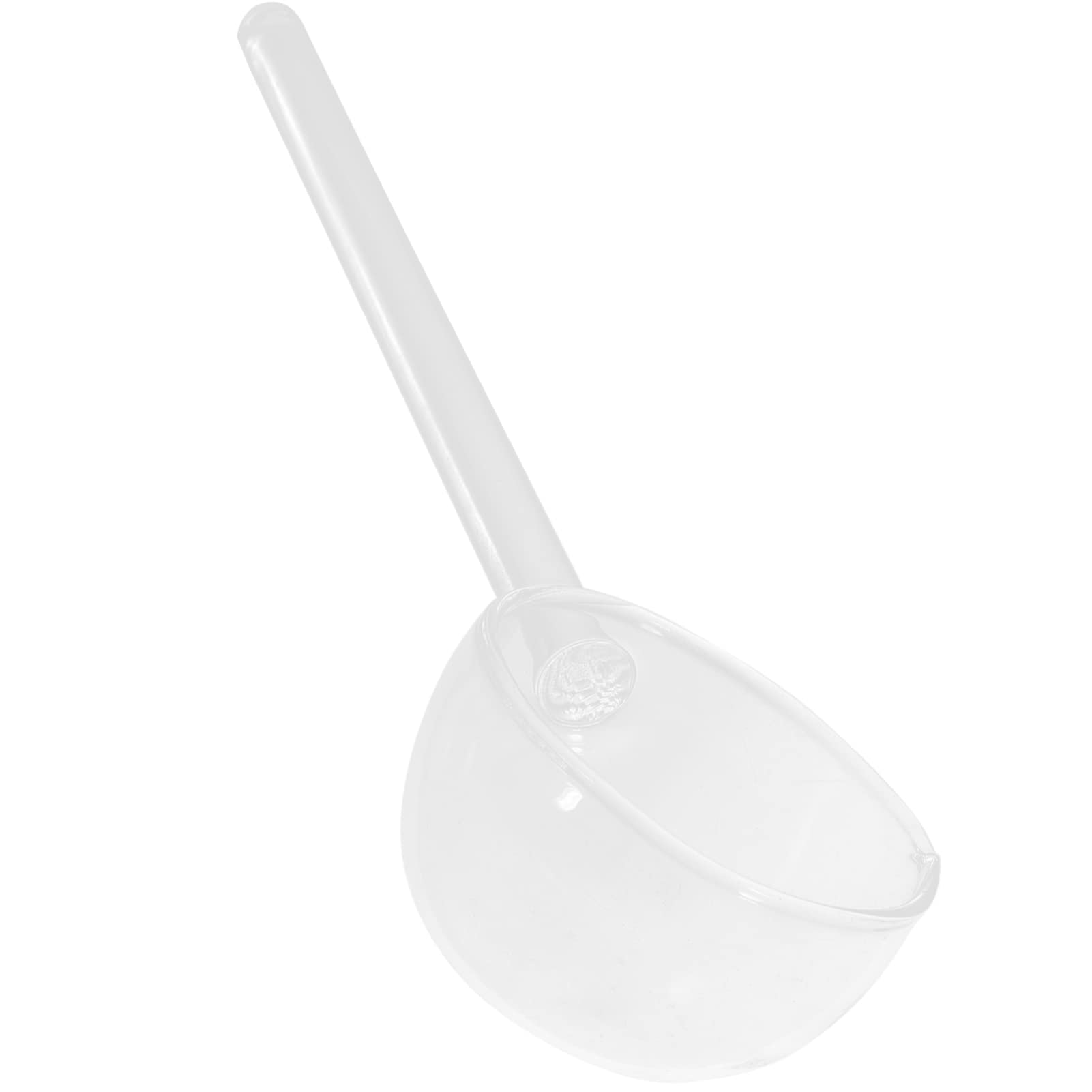 CALLARON Glass Spoon 10.03in Clear Stirring Spoon Coffee Stirring Dessert Ice Cream with Ergonomic Handle for Soup Tea Juice Kit