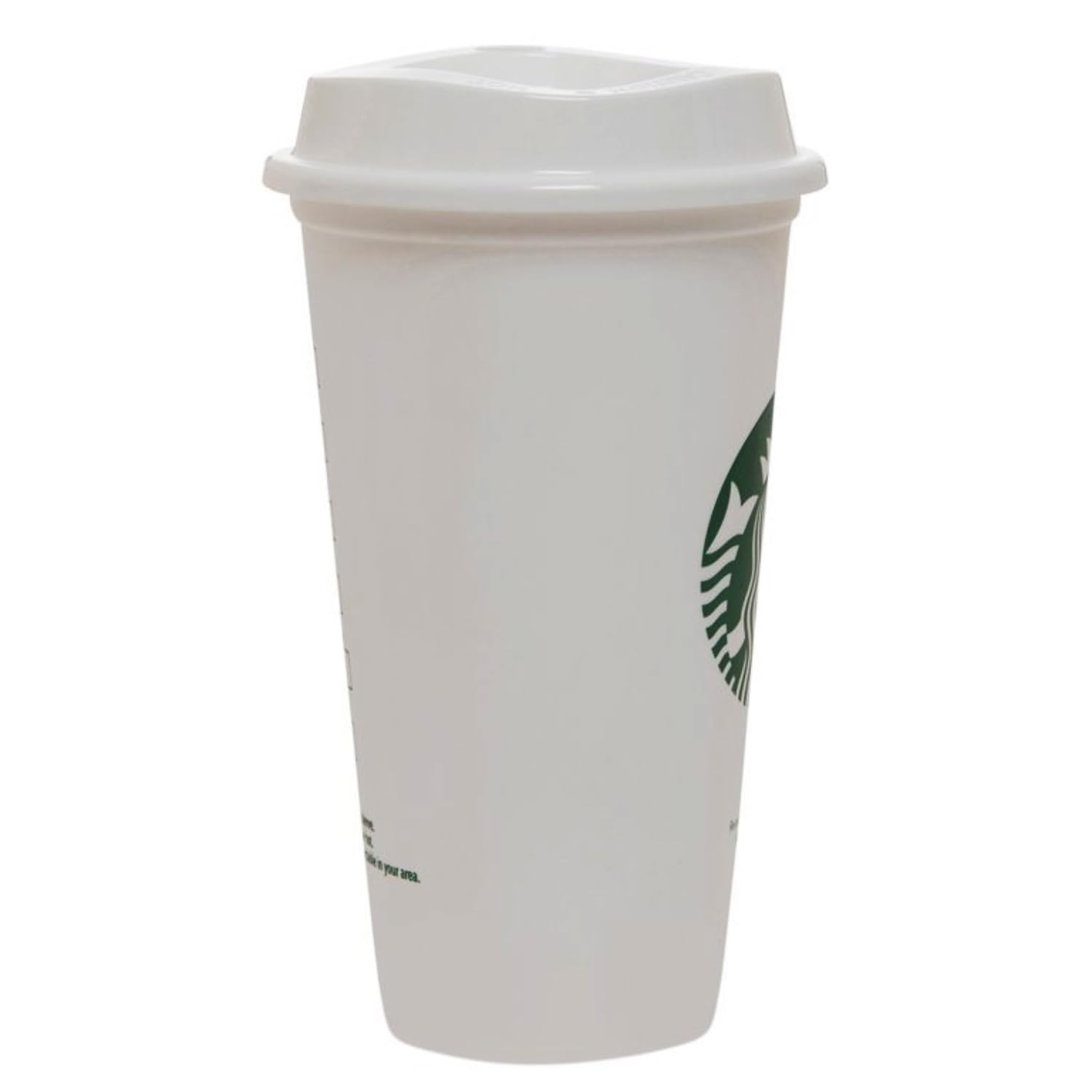 Starbucks White Reusable Travel Mug/Cup/Tumbler Grande Medium  16oz 473ml