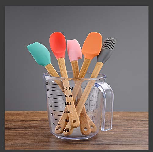 Ksendalo Silicone Small Spatulas Set Of 5, Small Rubber Spatulas For Scraping, Cooking, Baking And Mixing For Kitchen Use