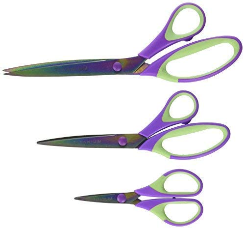 Sullivans Titanium Coated, Set Of 3 Scissors Set, Purple