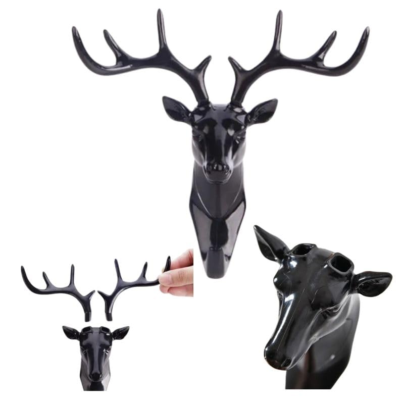 Pack of 1 Deer Shape Key Holder wall Mount Key Holder with 8 Hook