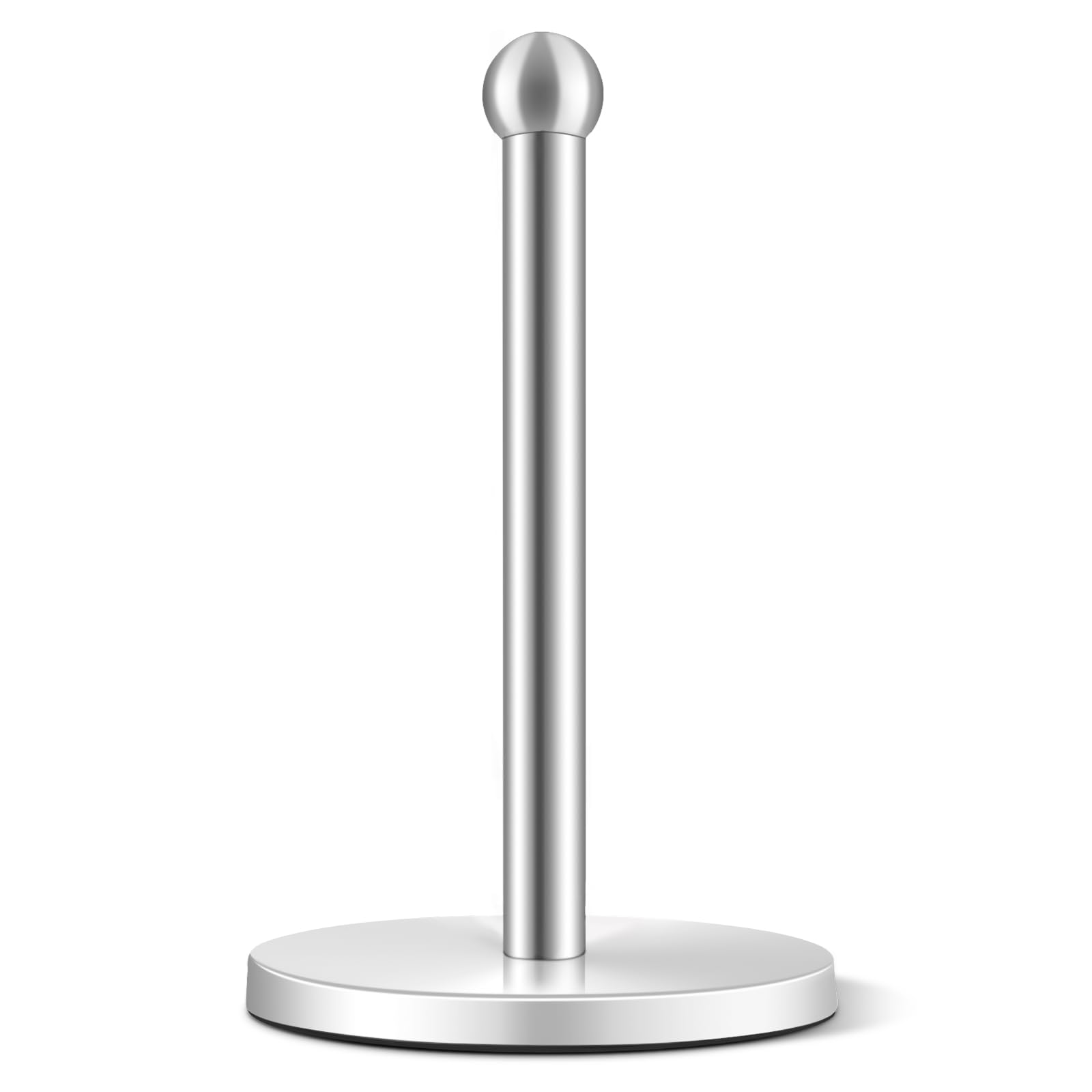 Paper Towel Holder, Kitchen Paper Towels Holder Stand, Stainless Steel Paper Towel Holder -Weighted Base, Non-Slip Protect The c