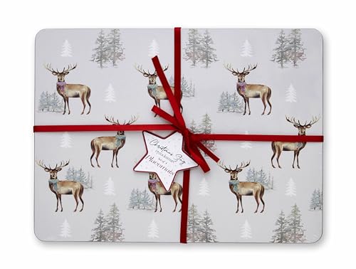Cooksmart Pack Of 4 Christmas Table Place Mats | Place Mats For Table With British Designs | Table Mats For All Types Of Kitchen