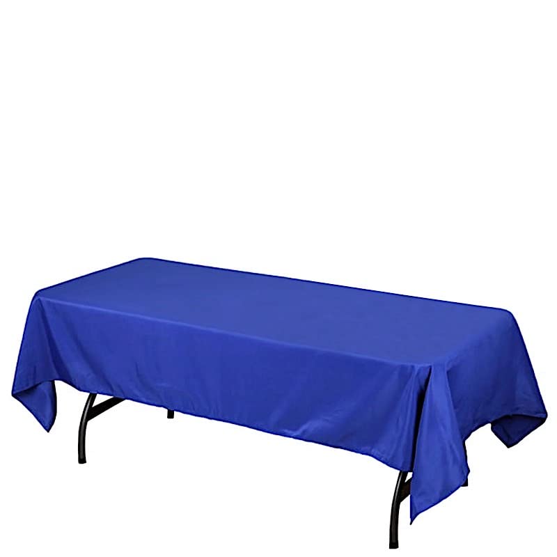 Balsacircle 60X102-Inch Royal Blue Rectangle Polyester Tablecloth Table Cover Linens For Wedding Party Events Kitchen Dining