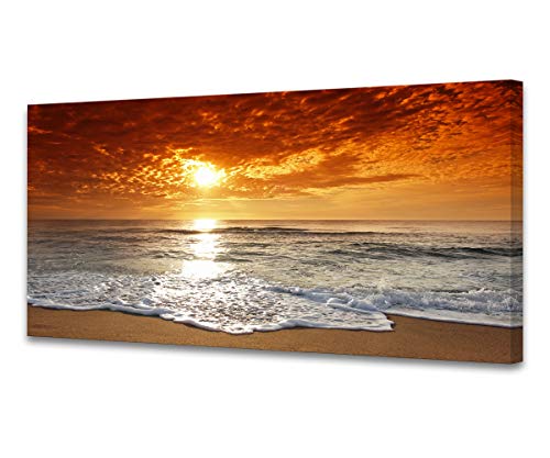 Muolunna S04662 Canvas Prints Wall Art Sunset Ocean Beach Pictures Photo Paintings For Living Room Bedroom Home Decorations Stre