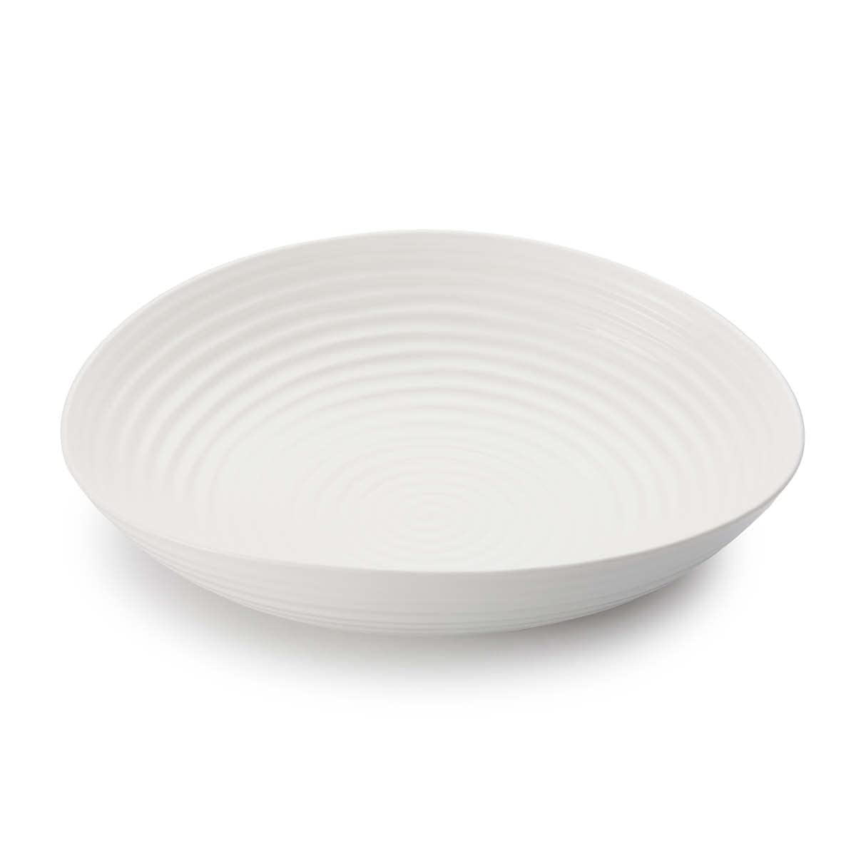 Portmeirion Sophie Conran White Pasta Serving Bowl | 12 Inch Serving Bowl For Salad, Pasta, And Fruit | Made From Fine Porcelain