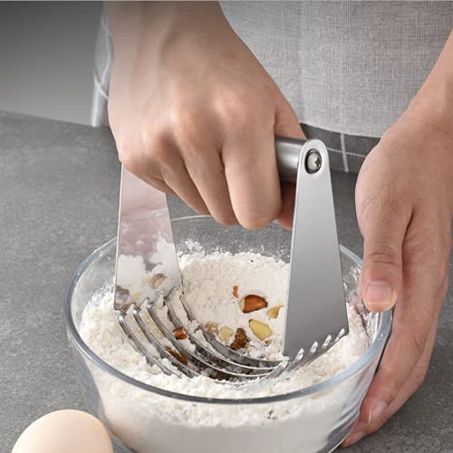 KDDOM Stainless Steel Dough Blender - Professional Pastry Cutter and Flour Mixer for Kitchen Use