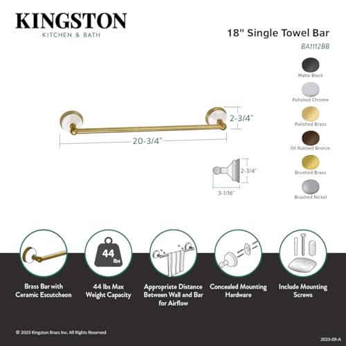 Kingston Brass BA1112ORB Victorian 18'' Towel Bar  Oil Rubbed Bronze