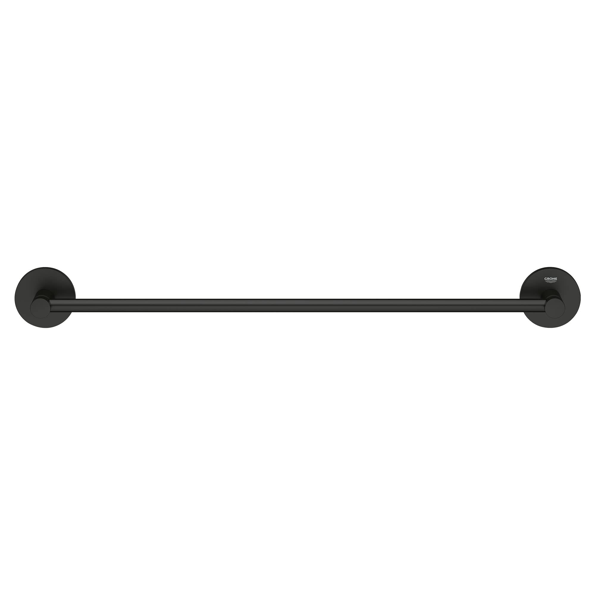 Grohe 406882431 Essentials 18-Inch Wall-Mounted Bathroom Towel Bar, Matte Black