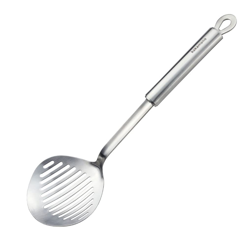 Skimmer Slotted Spoon Kitchamajigs Strainer Ladle Heavy Duty 304 Stainless Steel Metal Spatula - Skimmer Slotted Spoon, Cooking