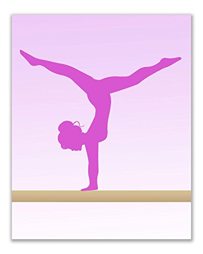 Summit Designs Gymnastics Gymnast Wall Art Decor Prints - Set of 3 (8x10) Inch Unframed Poster Photos - Bedroom  Nursery  Basement  Girls Ladies Gift Idea