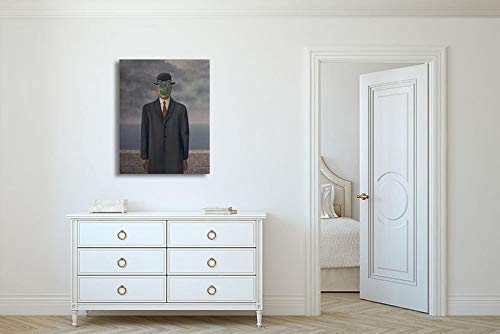 The Son Of Man By Rene Magritte Surrealism Fine Art Wall Art Canvas Prints Gallery Wrapped Canvas Prints For Home, Office, Room