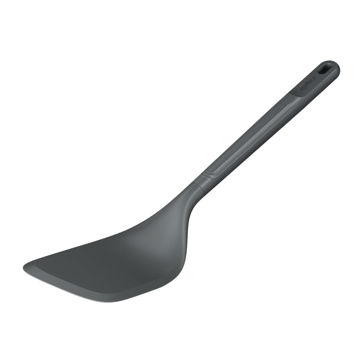 Zyliss E980233 Angled Cooking Turner, Sustainable Wheatstraw/Nylon, Spatula for Cooking, Non Stick, Heat Resistant Head, Beluga 