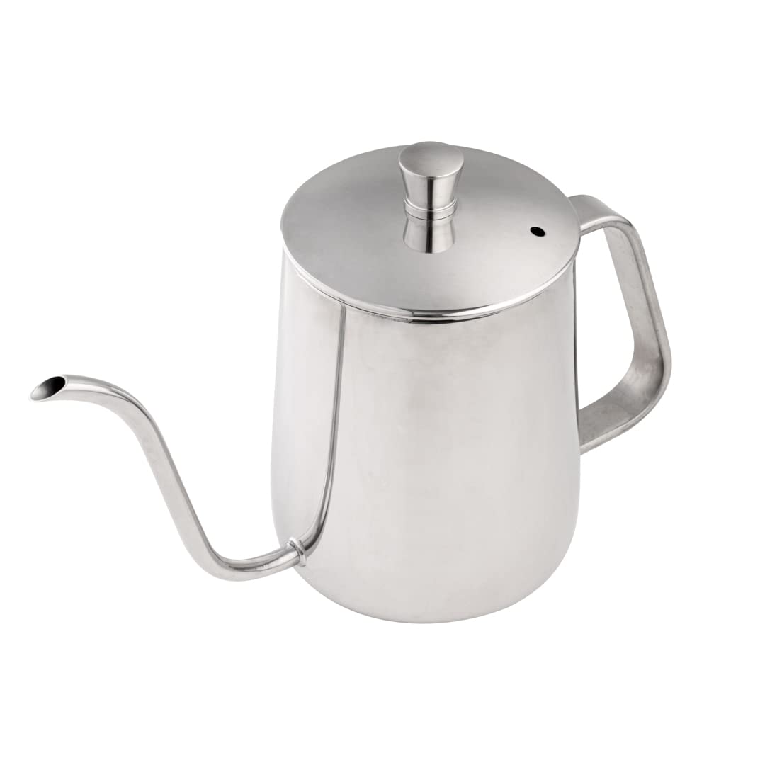 Restaurantware Restpresso 12 Ounce Gooseneck Kettle 1 Dishwashable Pour Over Kettle - With Thermometer Hole Non-Stick Coating St