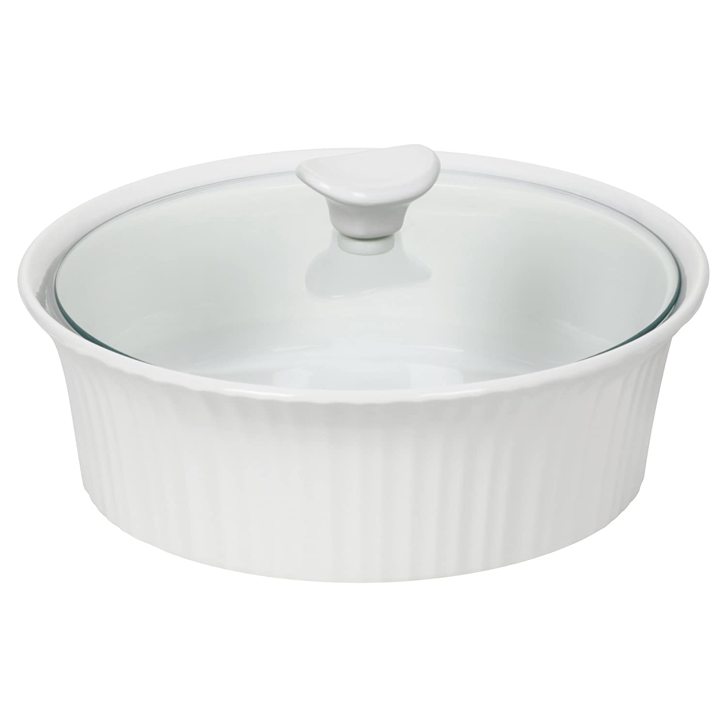 CorningWare Casserole Dish, 2.5 Qt & Round, White (1105930)