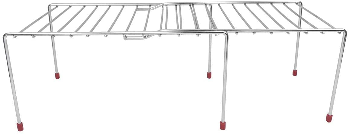 Shulabh Creative Stainless Steel Kitchen Dish Rack, Expandable Storage Shelves For Kitchen Cabinets, Multipurpose Organizer, Hea