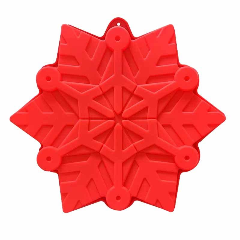 Zavaca - 3D Large Christmas Snowflake Cake Mold For Baking Non-Stick Shapes Cake Pan (Random Color)